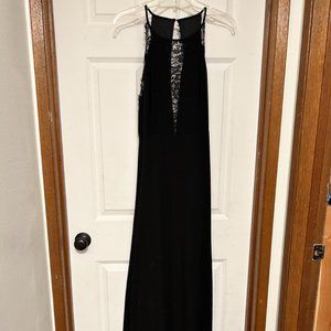 Romantic Mood Black Lace Sleeveless Maxi Dress